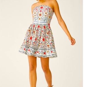 (Anthropologie) Forever That Girl Ruffle Tube Mini Dress